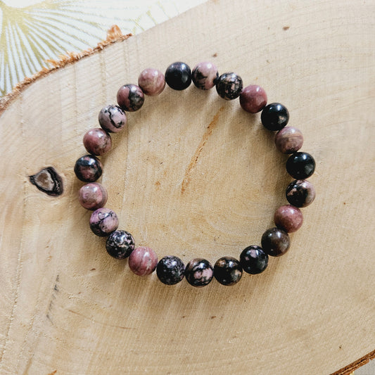 BRACELET - RHODONITE FONCEE