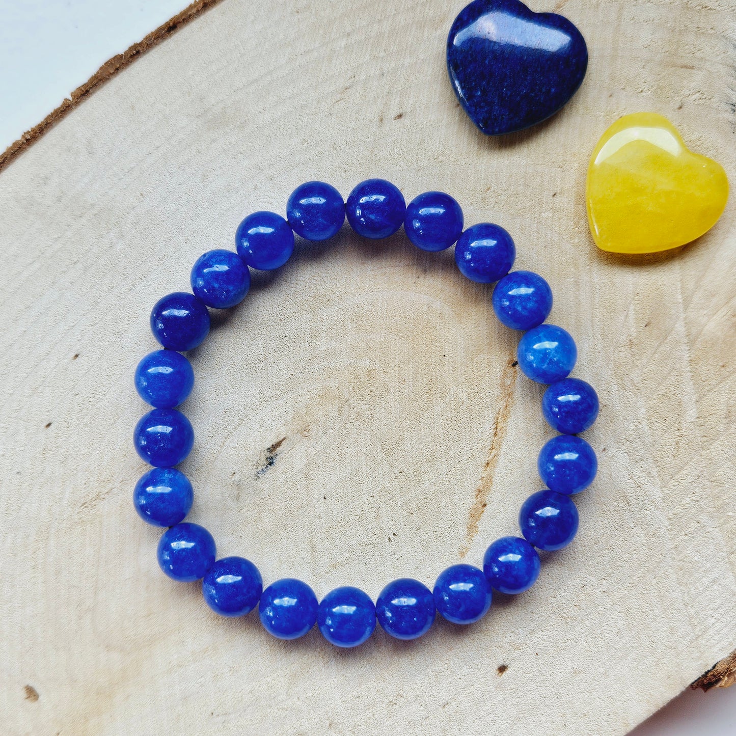 BRACELET - JADE BLEUE ROYALE - Harmonie, Sagesse et Sérénité