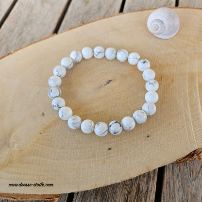 BRACELET - HOWLITE BLANCHE